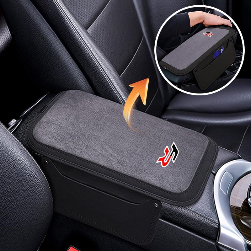 kncr9 Car Armrest Box Pad Leather Auto Armrest Mat For Seat Leon FR Cupra Ibiza Altea Exeo Formula Racing Alhambra Arona Accessories