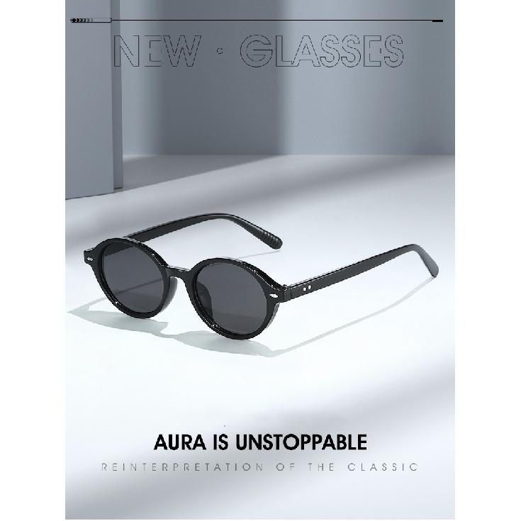 Classic Round-frame Sunglasses, Retro-style with Small Rivets, for Men and Women