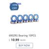 High Quality 10pcs ABEC-5 608ZZ Deep Groove Ball Bearing 608 Ball Bearing 608 2Z Metal Sealed 608 608Z 608ZZ 8*22*7MM