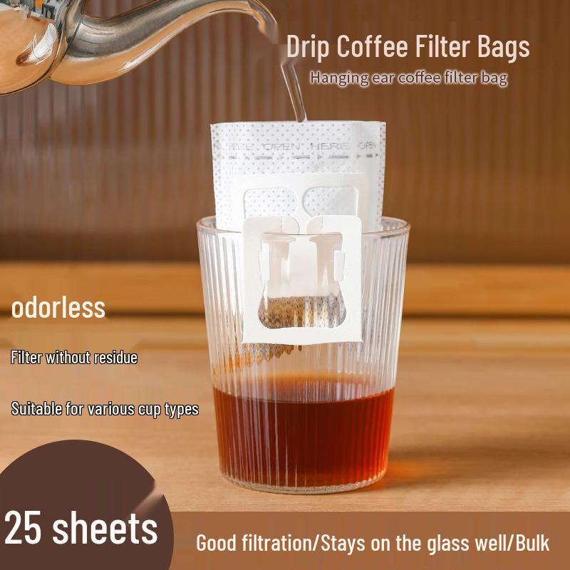 Hanging Ear Coffee Filter Paper Bag for Hand Pour Brewing