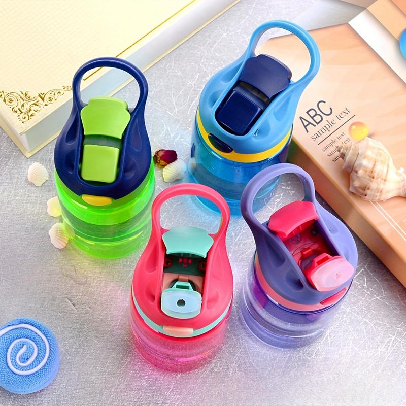 480ml Kids Water Cup With Straw Cartoon Leakproof Plastic Water Bottles Outdoor Portable Drink Student School Child Cute Cup