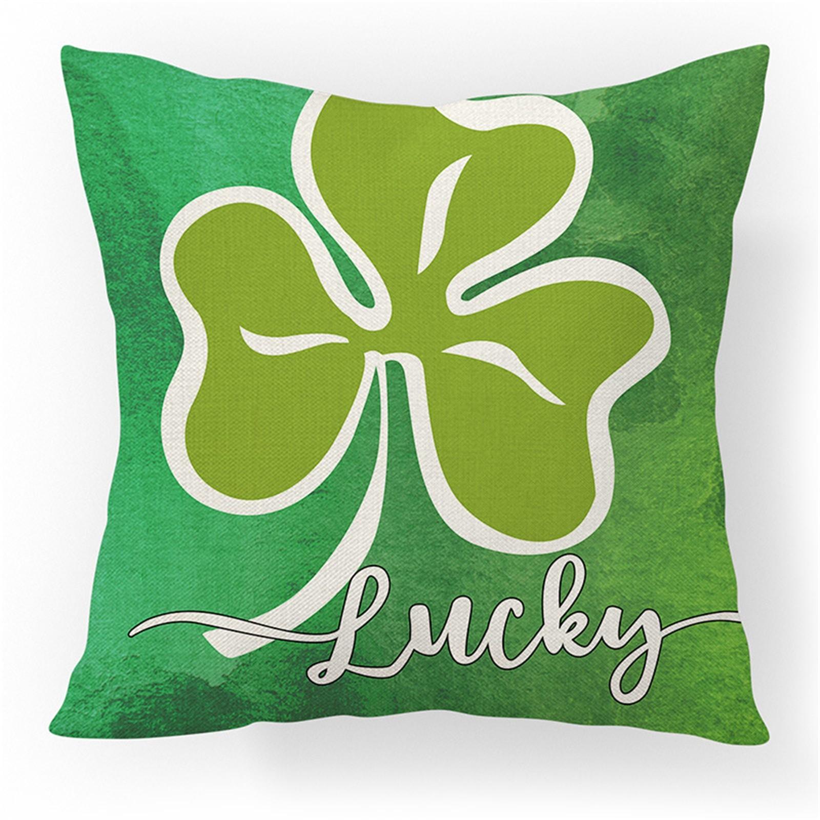 

улица. Чехол на подушку из хлопка и льна ко Дню Святого Патрика, наволочка для дивана, домашний декор, 18 дюймов One Size