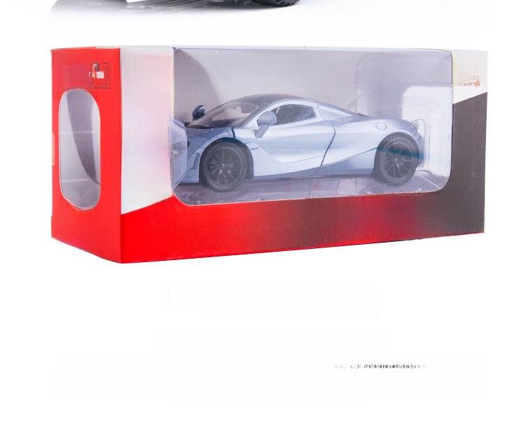 Boxed 1:32 McLaren 720S Alloy Toy Car with Pull Back, Sound, and Light Features