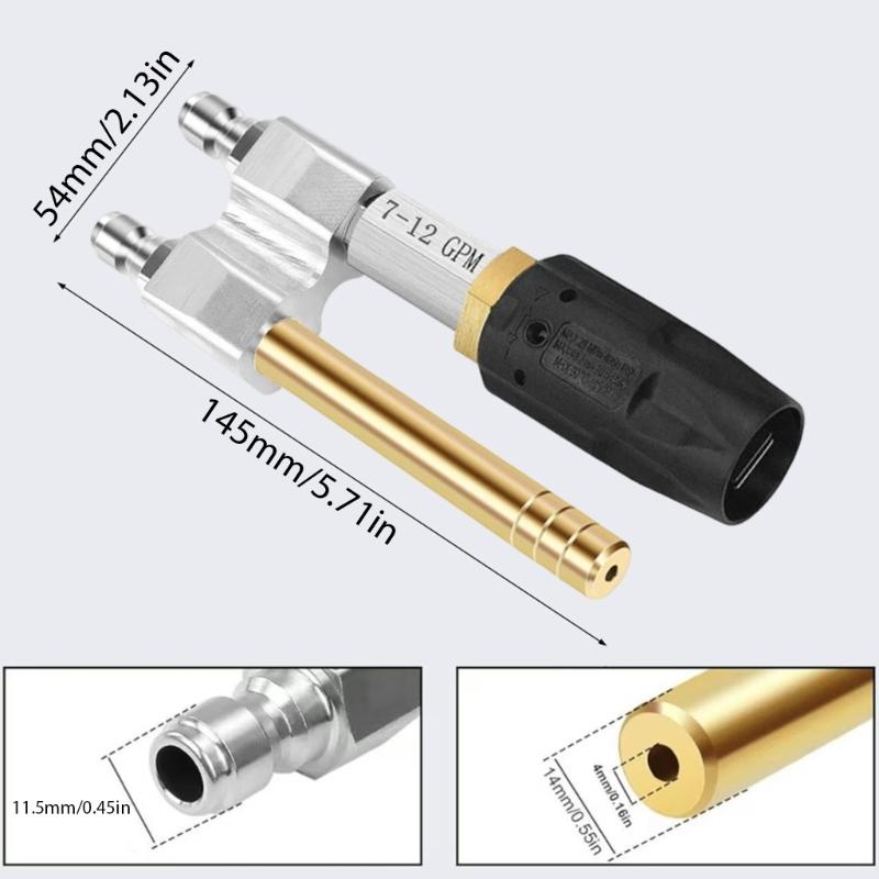 Brass Pressure Washer Nozzle Adjustable Twist Nozzle with 7-12GPM High Flows For Roof Gardens Car And Various Cleaning