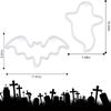 1pc Halloween Bat Ghost Neon Lamp Wall Decorative Night Lights USB Or Battery Powered For Home Bedroom Living Room Decoration