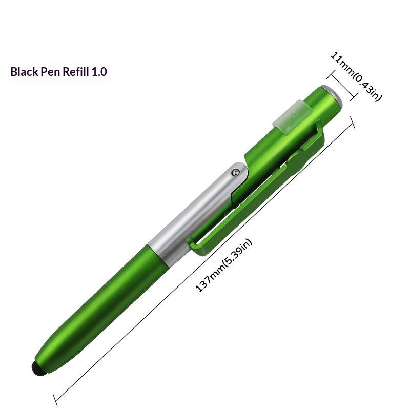 4 In 1 Folding Multifunction Pen With Led Light Touch Screen Stylus Phone Stand For Writing Office Student Stationery Supplies