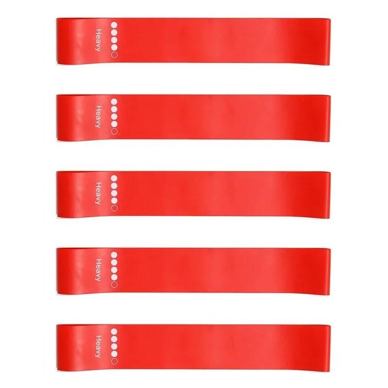 5 ST Motståndsband Set Yoga Elastiska Band Expander Squat Träningsbälte Pilates Crossfit Träning Fitnessband Gymutrustning