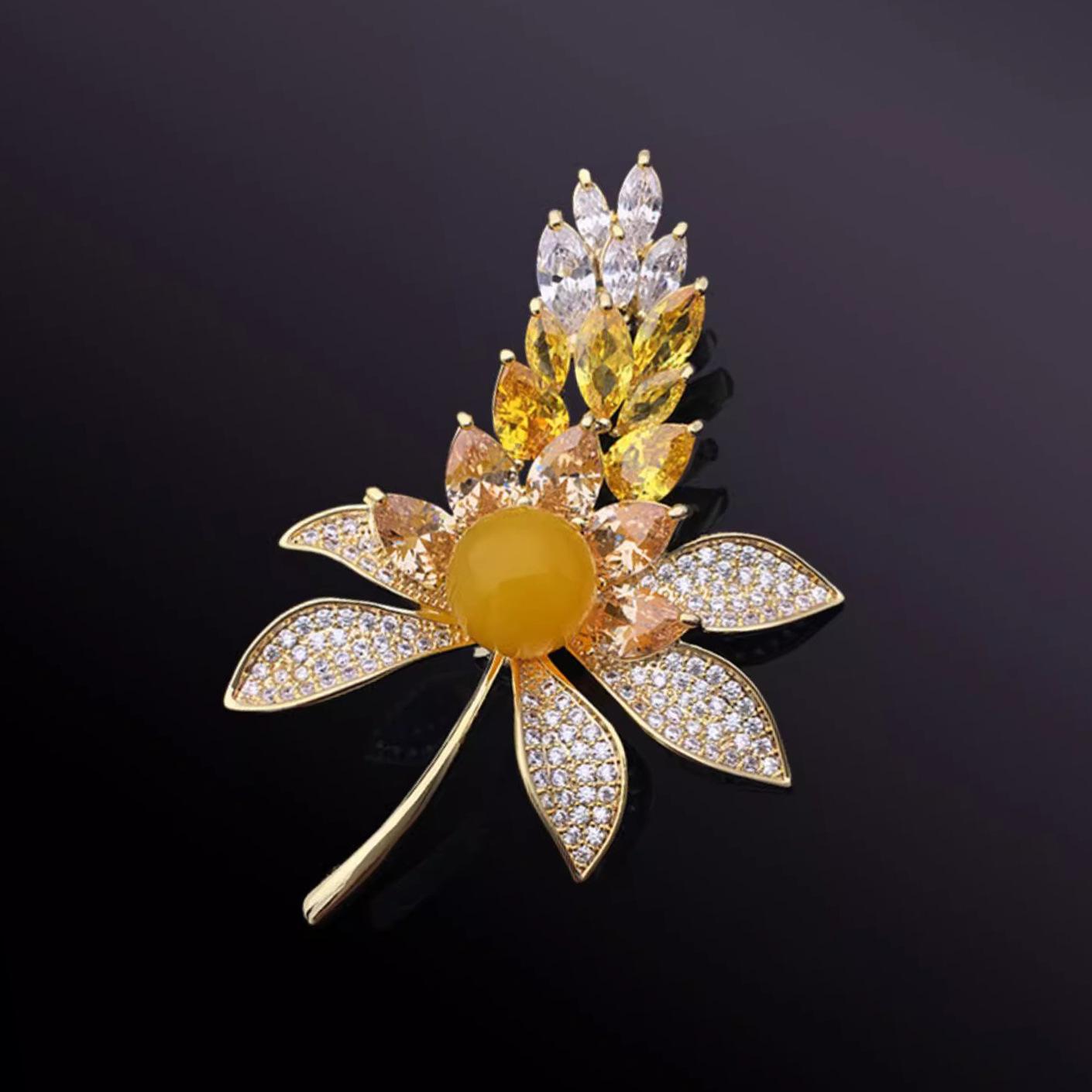 Lu Binghua Brooch High-end Women s Delicate Flower Brooch Suit Accessories