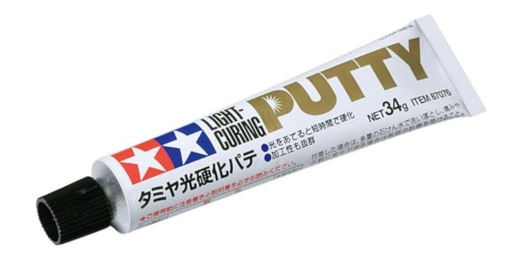 Tamiya Makeup Material Series 76 Model Building 87076 No. Light-Curing Putty, 34g, Material,