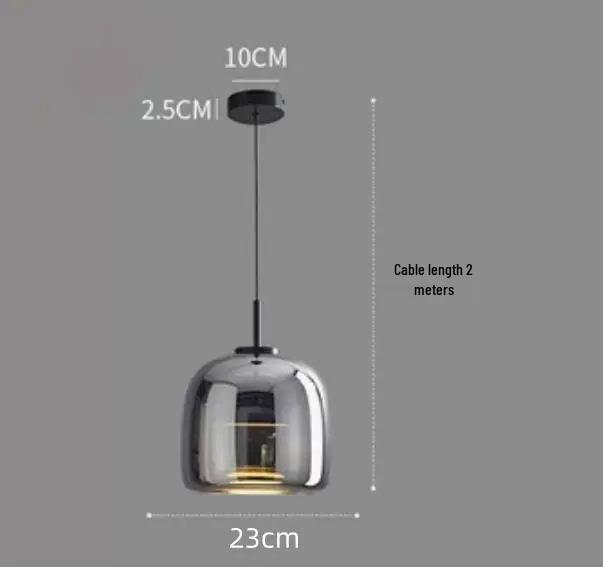 Modern Italian Glass Pendant Light - Nordic Style for Bar, Study, Bedroom