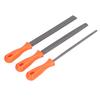 3PCS Wood Rasp Files Alloy Steel Hand File Set Round Flat Half Round Filing Tools for Woodworking