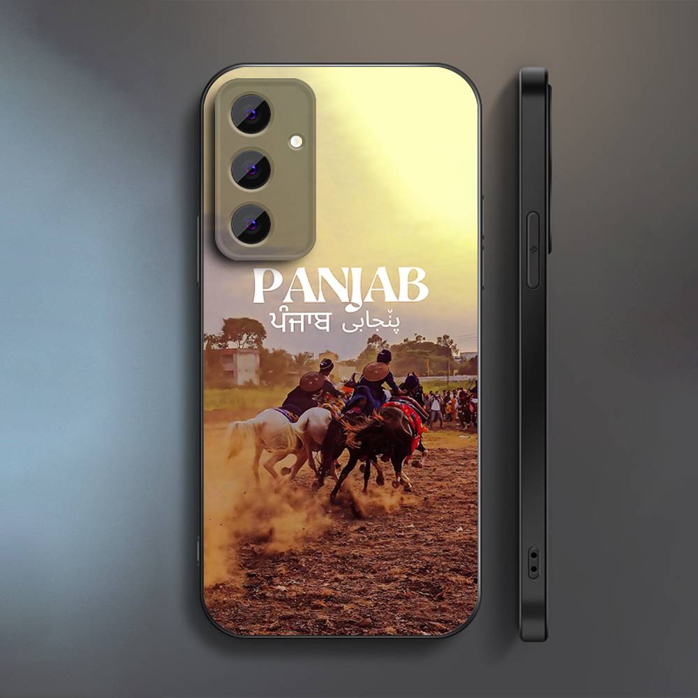 Punjab Indien Ästhetisches Handyhülle Für Samsung S 25,24,23,22,30,21,10,9,Ultra,Plus,Lite,FE,4,5 G Weiche Schwarze Hülle