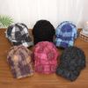 Frayed Edge Plaid Baseball Cap Adjustable Fit Sun Shading Cap Casual Baseball Hat  Daily Wear