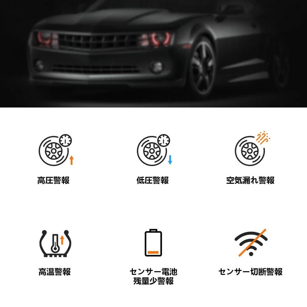 Stynxro Tire Pressure Sensor for Android Navigation, TPMS 4 External Sensor, Android Car DVD