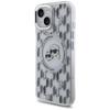 Karl Lagerfeld KLHMP15SHMCKMHT iPhone 15 6.1" Clear/Transparent IML Monogram Karl&Choupette Head MagSafe