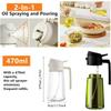 2 In 1 Olive Oil Dispenser Glass Olive Oil Sprayer for Cooking – Bottle for Air Fryer Accessories,Salad, BBQ,Kitchen Gadgets