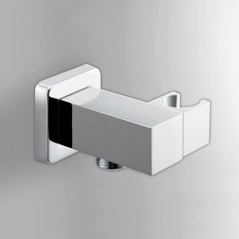 360° Rotating Soild Brass Handheld Shower Spray Head Holder Bracket Wall Mount for Bathroom Hand Sprayer Wand Poilsh Chrome