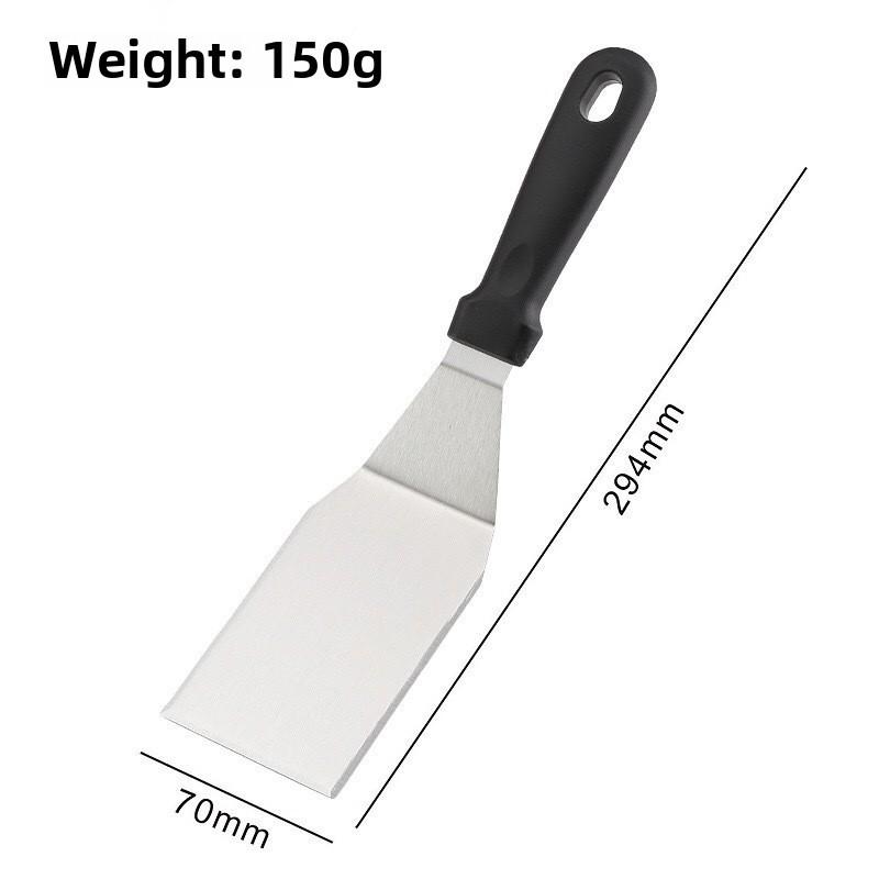 Stainless Steel Steak And Pancake Spatula With Long Handle For Home Kitchen Cooking