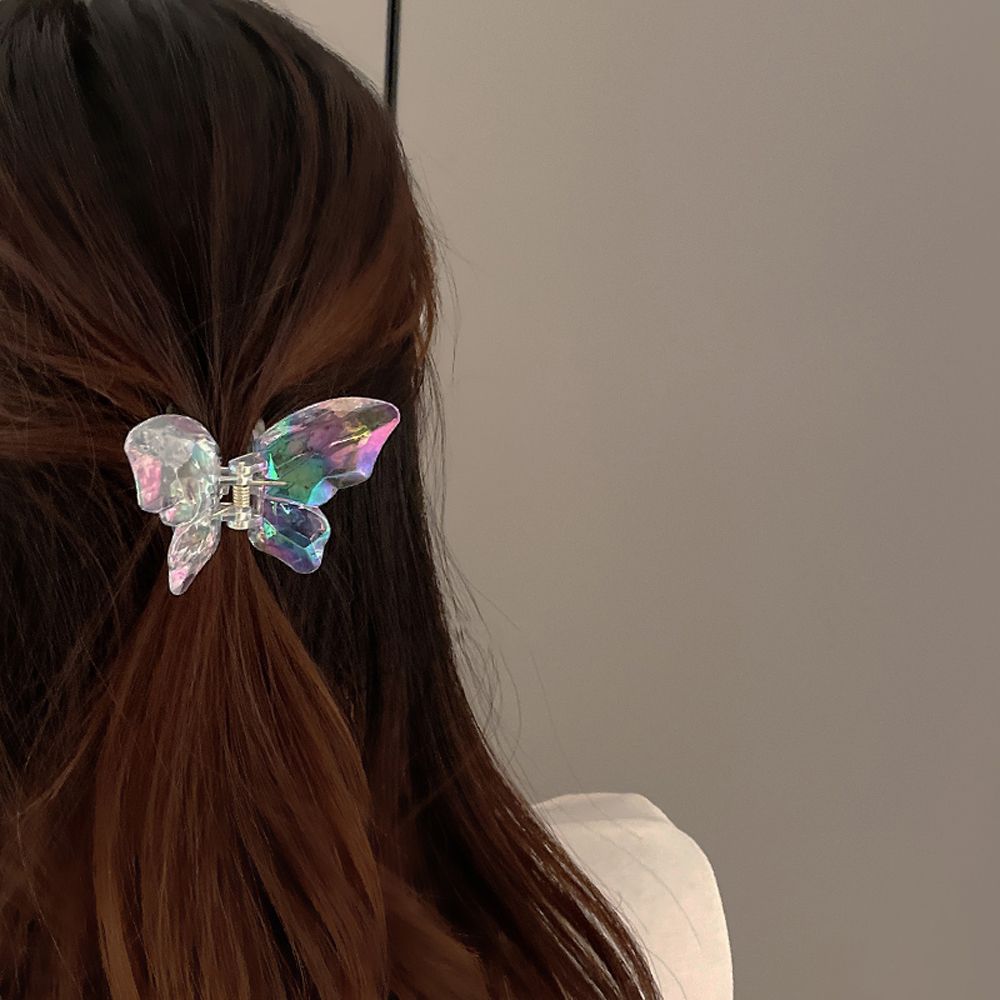 

Акриловая фея прозрачная акула заколка для волос кристалл женская заколка для волос краб бабочка коготь для волос белый