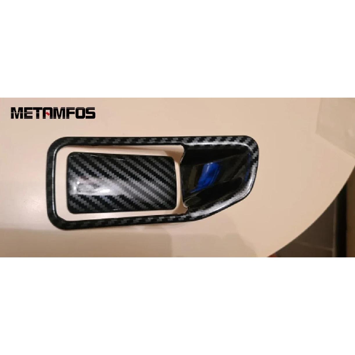 Car Accessories For Peugeot 3008 GT 2016-/4008 2016-/5008 2017- Carbon Fiber Glove Storage Box Handle Cover Trim Carbon Fiber Style