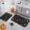 Halloween Bathroom Sets With Shower Curtain And Rugs Accessories, Funny Ghosts Shower Curtain Sets, Trick Or Treat Shower