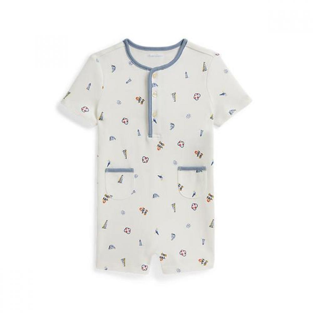 Polo Ralph Lauren Baby Boys Polo Bear Cotton Shortall  Cwpoopcic720347999 6M