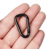New Equipment Safety Alloy Carabiner Black Climbing Button Camping Hiking Hook Buckle Keychain