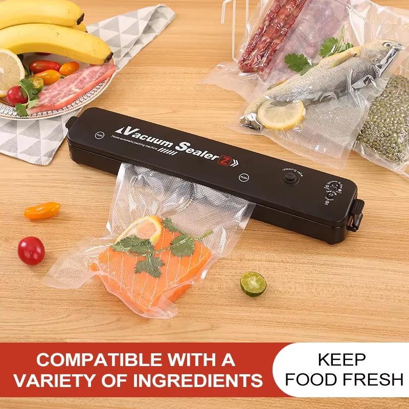 Acuum Sealer Packaging Machine with 10pcs Vacuum Bags Household Black Food Vacuum Sealer