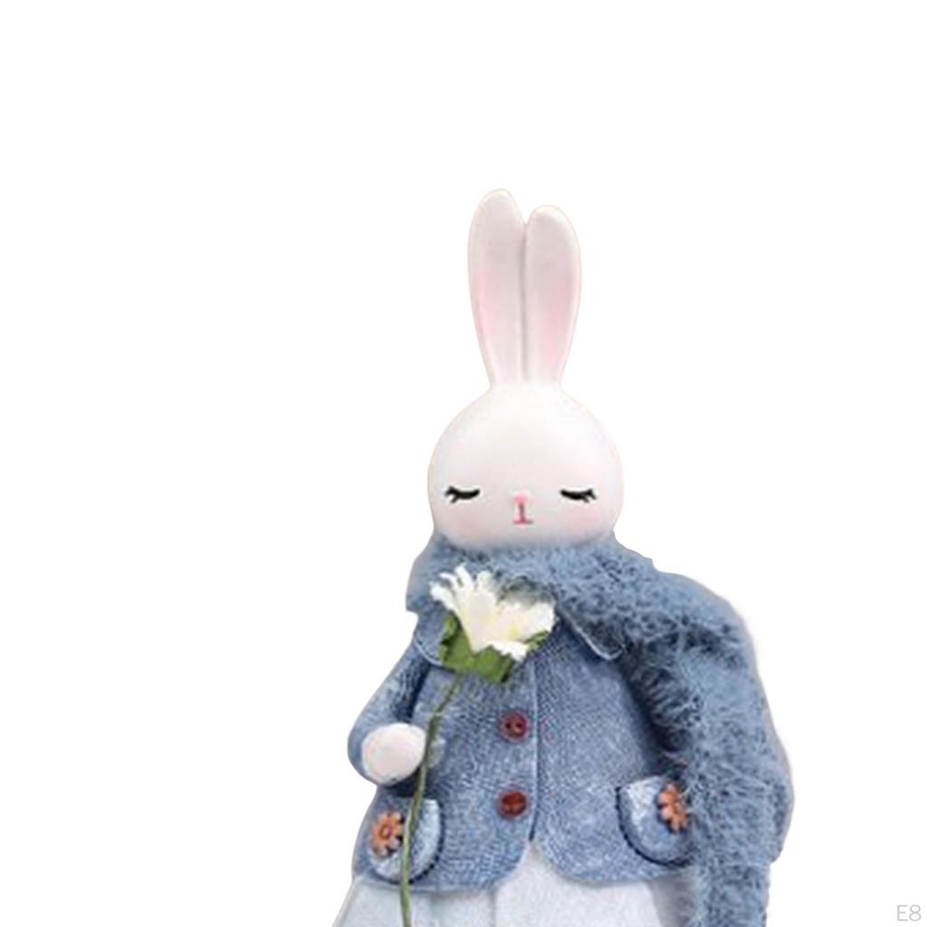 Easter Bunny Figurine Resin Crafts Living Room Desktop Ornament Statue Gift Decoration