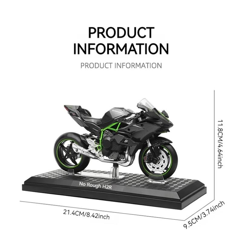 1/12 Scale Die Cast Motorcycle Model for Kawasaki Ninja H2R, Motorcycle Model, Kids Moto Toy or Collection, Boyfriend