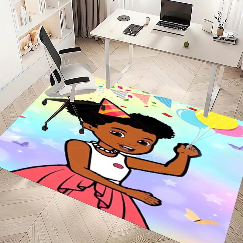 1pc Gracie's Corner3 Print Area Rug - Soft, Washable Non-Slip Indoor Mat, Living Room, Home Office Decorative Rug,Office Decorative