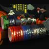 20 Rollen Halloween Festliches Schwarz-Gold-Druck Dekoratives Abdeckband Schwarz-Gold Washi Tape Set für DIY Handkonto