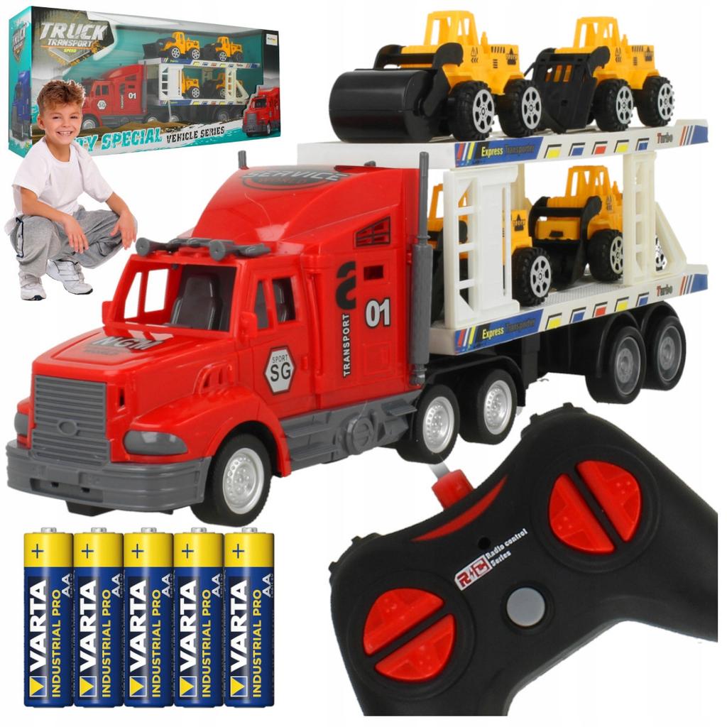[PACZB][5] Large RC Truck + 4 Construction Vehicles (U953 + 5x B17) U953Z