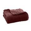 Muslinkos Sommer Sofateppe Pustende Ensfarvet Muslinklede Koseteppe for Seng Sofa Reise Feriebruk