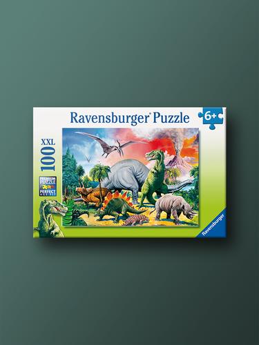 Fleeing Dinosaurs XXL 100 Piece Ravensburger Age 6+ Puzzle