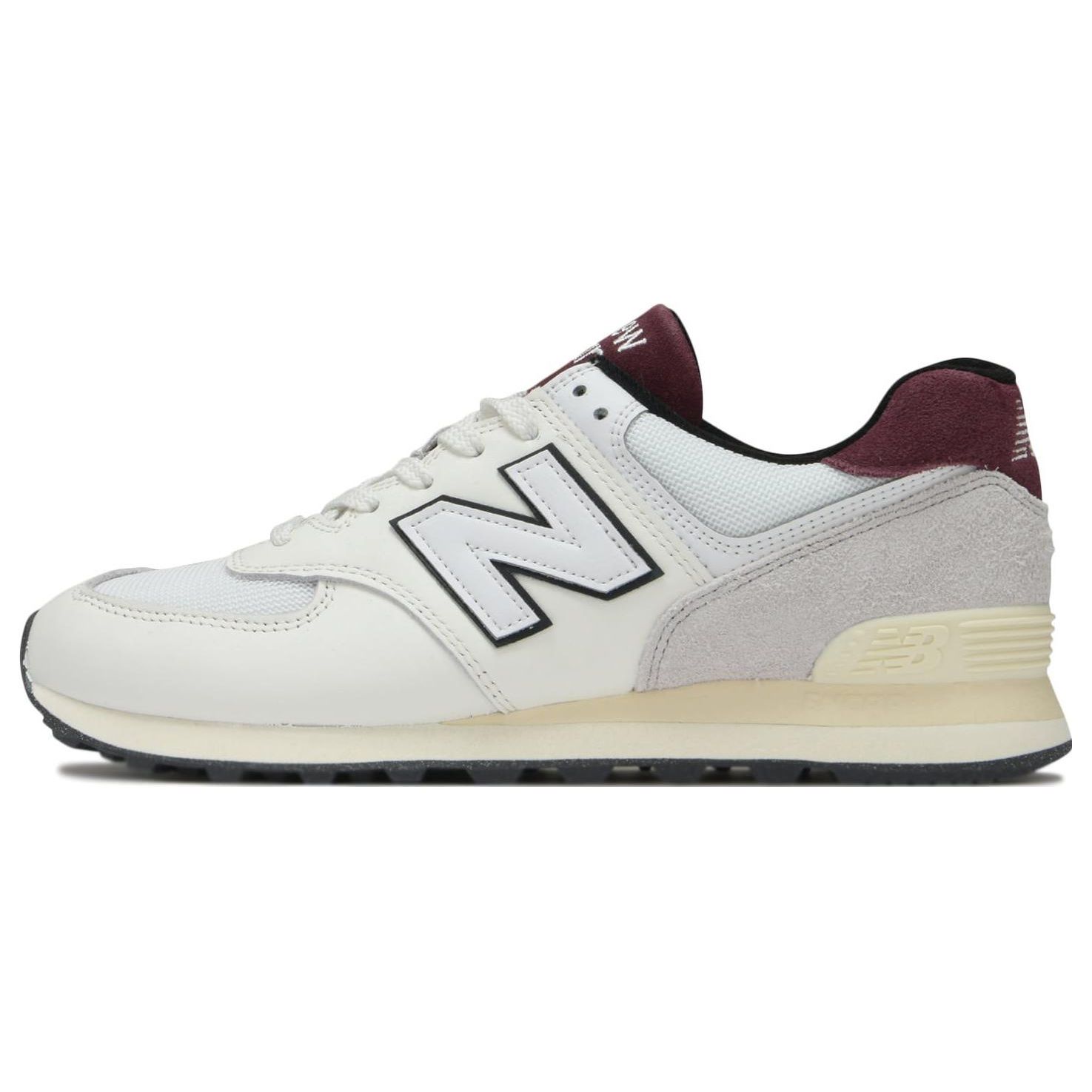 Кроссовки унисекс New Balance 574 белые бордовые U574YR2 42.5