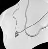 Double Layered Love Heart Pendant Necklace for Women Simple Neck Chain Jewelry Y2k Jewelry Choker Gothic Necklace for Women