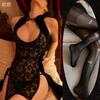 Sex underwear sexy back strap hollowed out free temptation lace classical women's retro split cheongsam pure desire