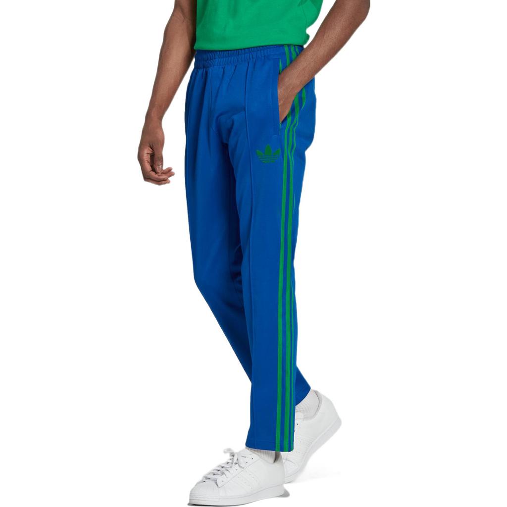 adidas Originals Pantaloni da Tuta a Righe con Stampa Logo Classico Gamba Dritta Uomo Pantaloni Blu IB3429
