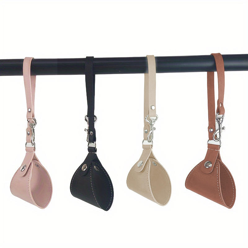 2PCS Portable Vintage Leather Bag Glove Holder Clip with Lanyard Hat Clip for Travel on Bags Outdoor Beach Women Accessories