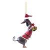 Acrylic Adorable Dachshund Car Hanging Ornament For Christmas Tree Home Decoration