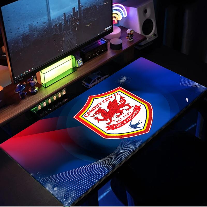 Football Club Cardiff Mouse Pad, Rubber Base, Mouse Pad for Gamers and Office Use, Gaming Desk , Easy To Clean Mat Christmas fan gifts