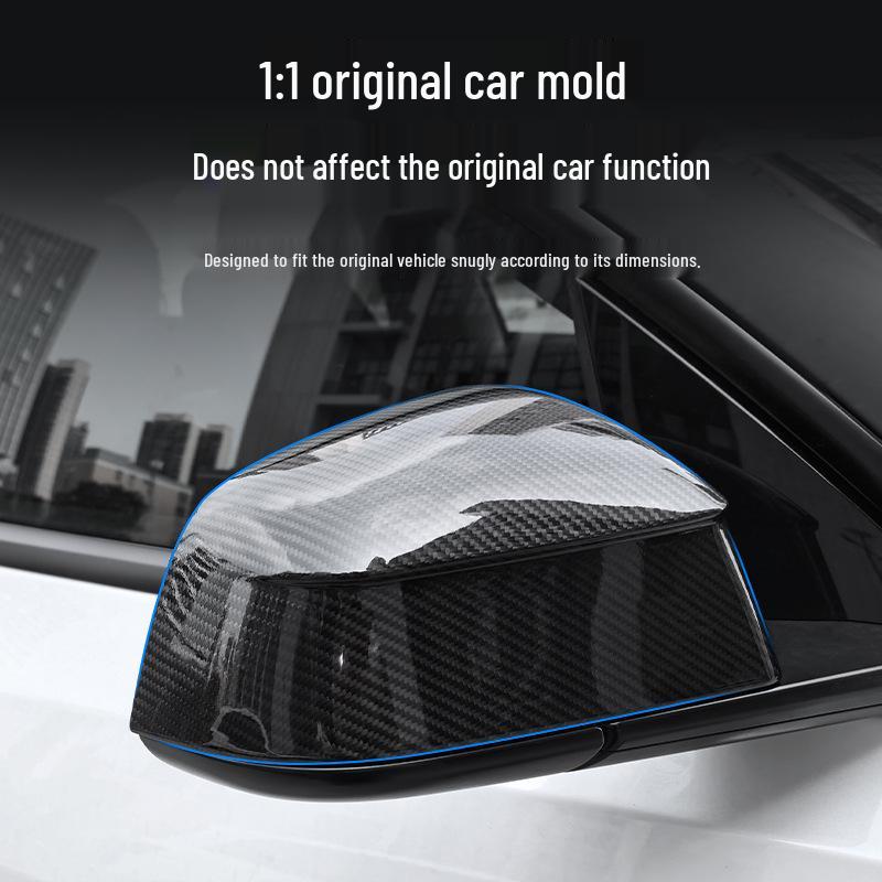 Tesla Model Y Real Carbon Fiber Rearview Mirror Protective Cover