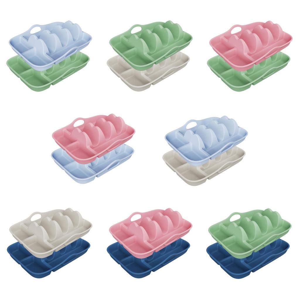 Silicone Taco Plate Holder with Dividers for Burritos and Tortillas