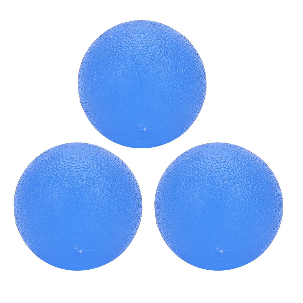 

3 шт. Мяч для рук для мужчин и женщин, фитнес-тренажер для пальцев, сжимающие мячи для рук (Круглый)синий