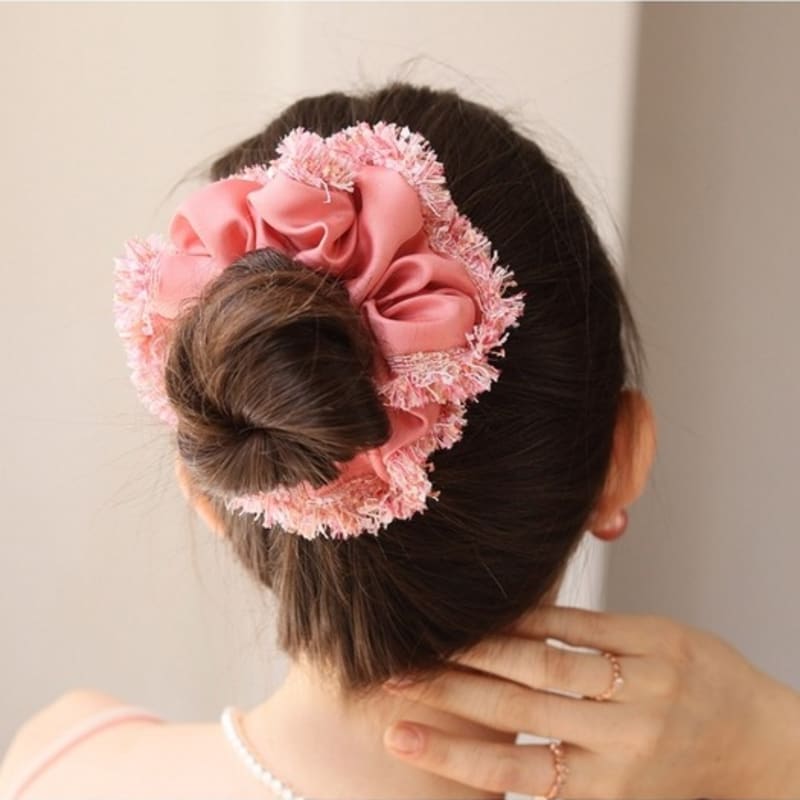 Dana Burton Tweed Hair Scrunchie