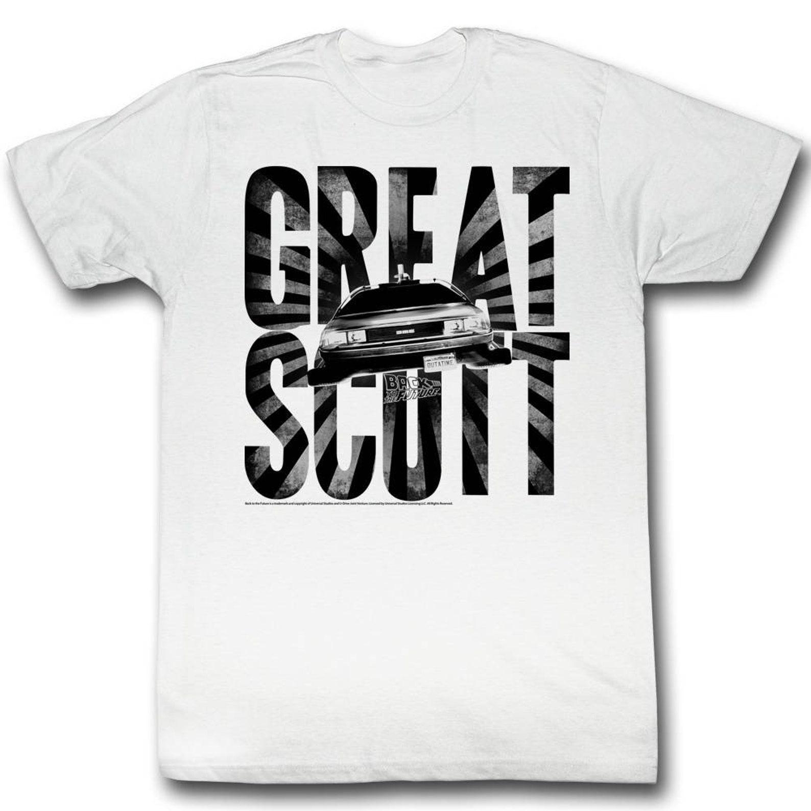 Back to the Future Great Scott White Adult T-Shirt S