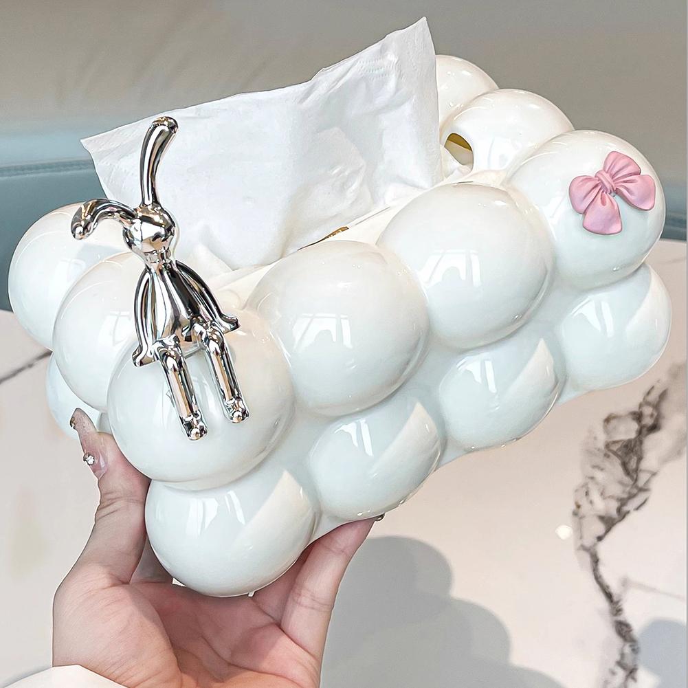 Style Cotton Candy Removable Tissue Box Korean Style Cute Tissue Box Desktop Decorative Supplies for Home Napkin Holder