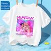 Toddler Girl Clothes Kpop Demon Hunters Cartoon Tee Shirt Funny Gift for Fans Harajuku Cool Kids T-shirts Summer Tops