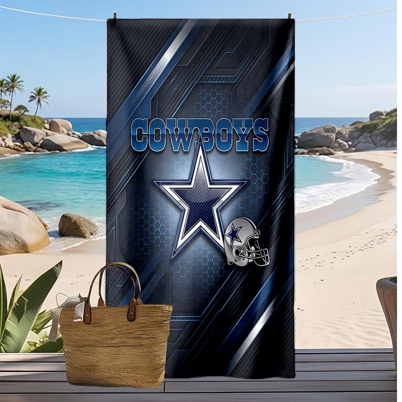 Asciugamano da Spiaggia Stampa Dallas Cowboys Morbido Portatile Asciugatura Rapida?Asciugamano Asciutto Per Piscina Vacanza Estiva Sport all'Aperto